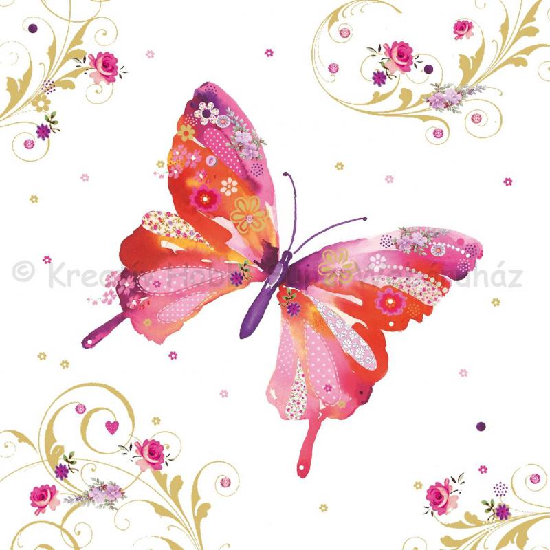 Szalvéta - lepke, pillangó - Pretty Butterfly