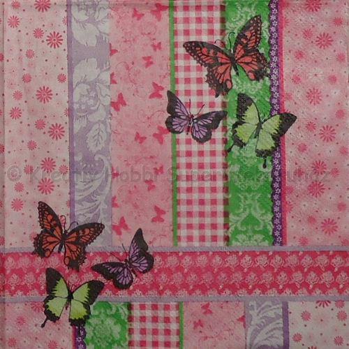 Szalvéta - lepkék, tarka pillangók