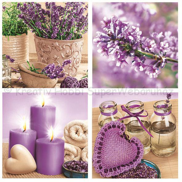 Szalvéta - levendula 2