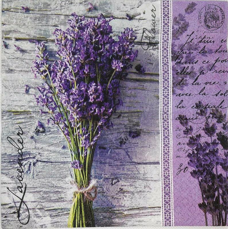 Szalvéta - levendula csokor