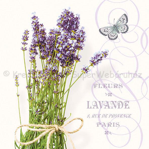 Szalvéta - levendula csokor - Bunch of Lavender