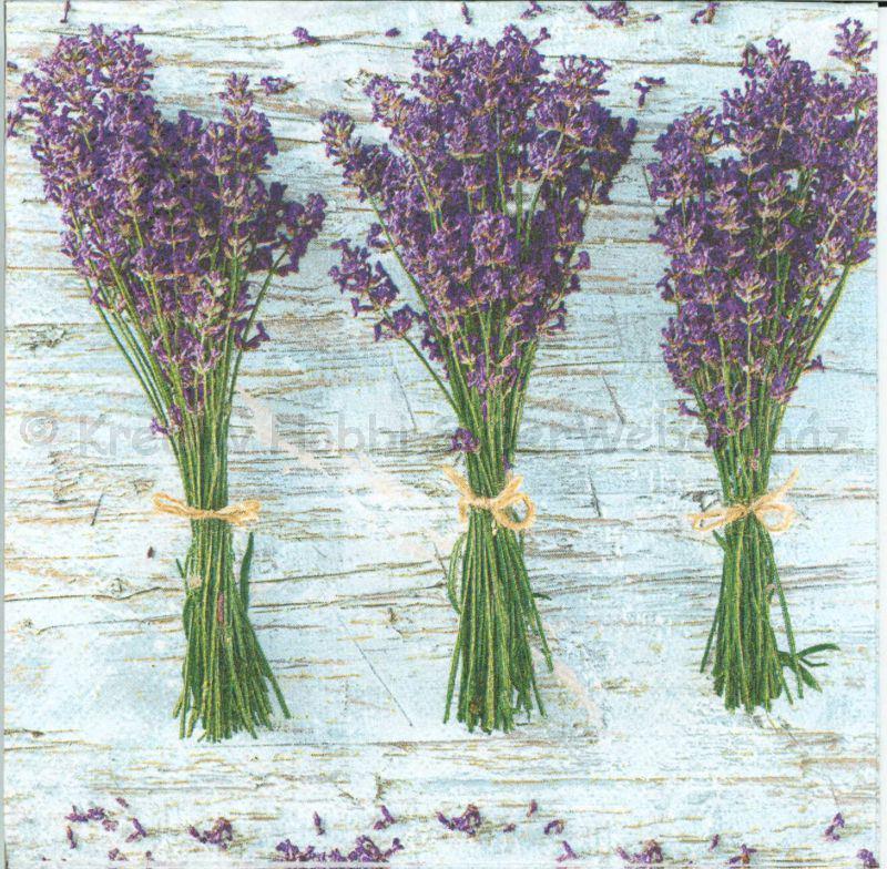 Szalvéta - levendula csokrok