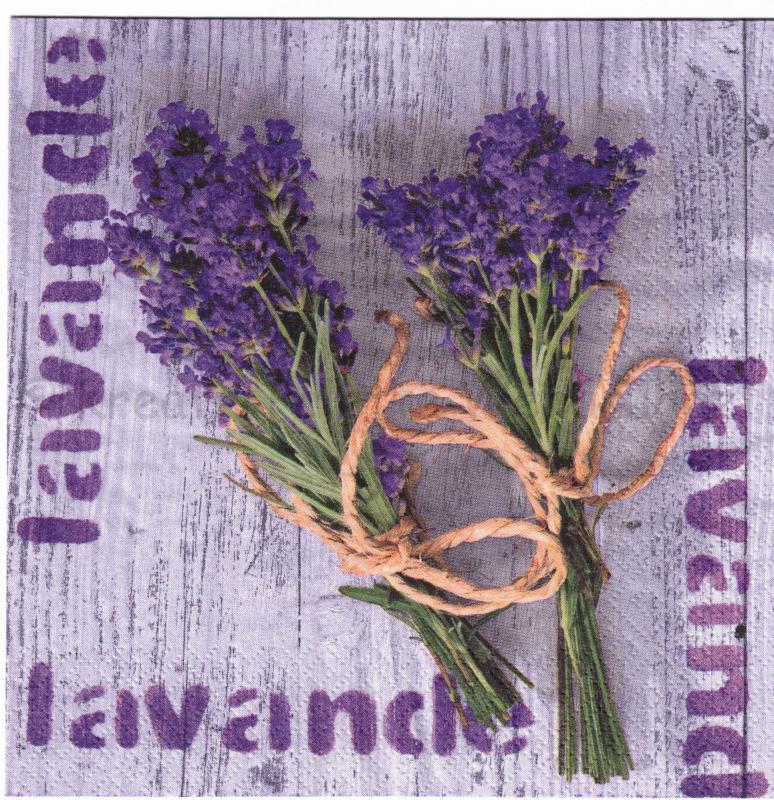 Szalvéta - levendula csokrok