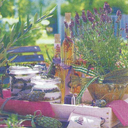 Szalvéta - levendulás csendélet