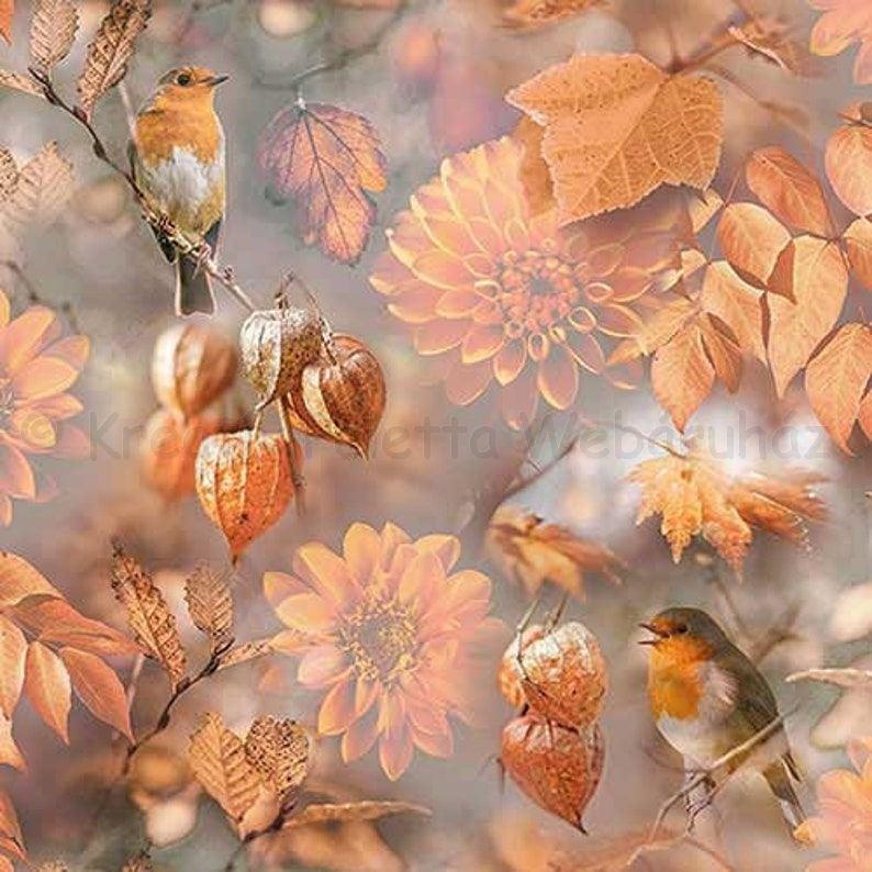 Szalvéta - madarak ősszel