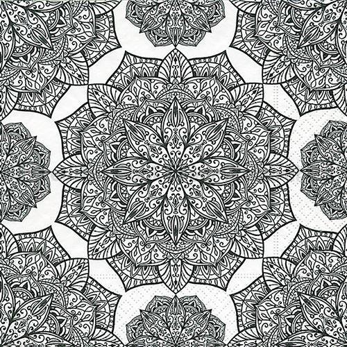 Szalvéta - mandala, színezz ki - colour me in