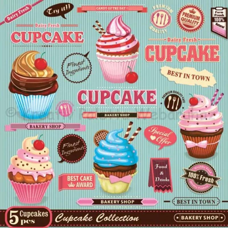 Szalvéta - muffin, cupcake