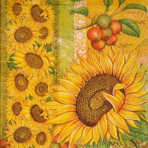 Szalvéta - napraforgó