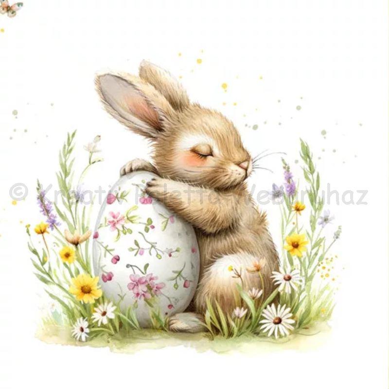 Szalvéta - Nyuszi tojással