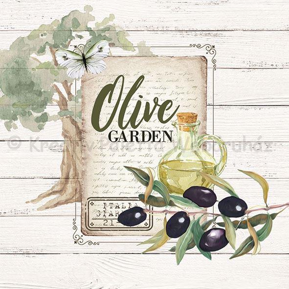 Szalvéta - oliva bogyó