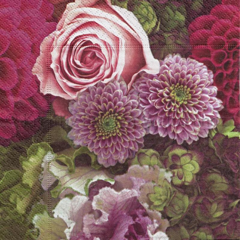 Szalvéta - őszi virágok