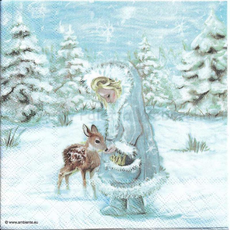 Szalvéta - őzike etetés