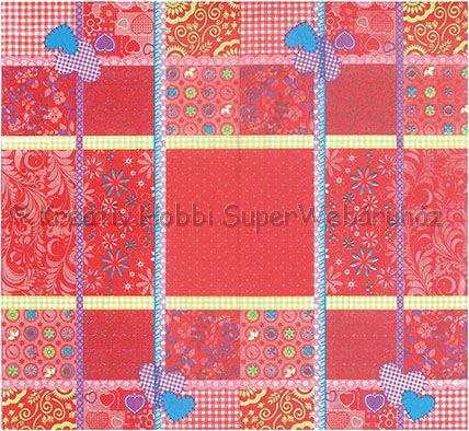 Szalvéta - patchwork mintás