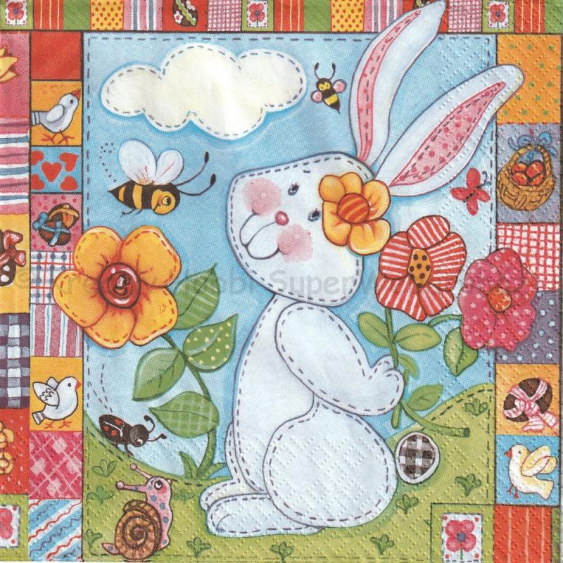 Szalvéta - patchwork nyúl - patchwork hare