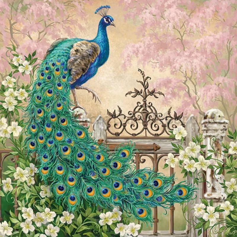 Szalvéta - páva - Noble Peacock