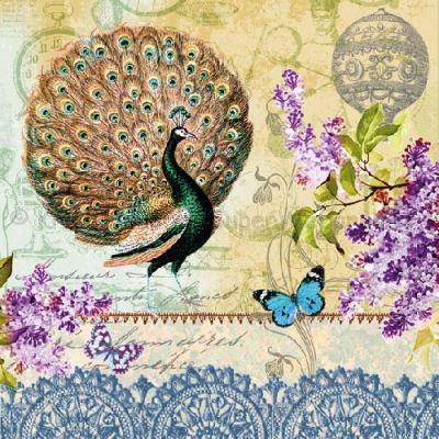 Szalvéta - páva - Peacock