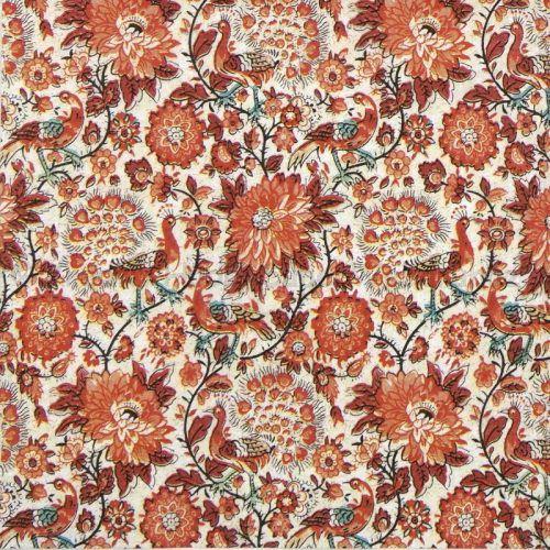 Szalvéta - pávák virágokkal - Pavone rosso, Tassotti design