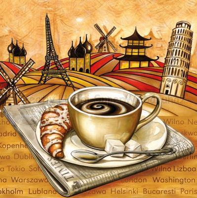 Szalvéta - reggeli kávé mindenhol