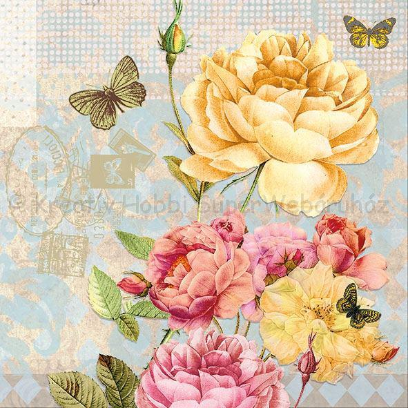 Szalvéta - rózsa - Victoria