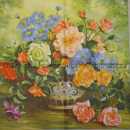 Szalvéta - rózsacsokor