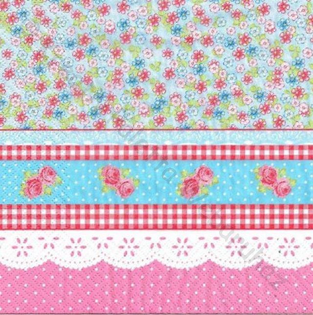 Szalvéta - rózsák csipkével