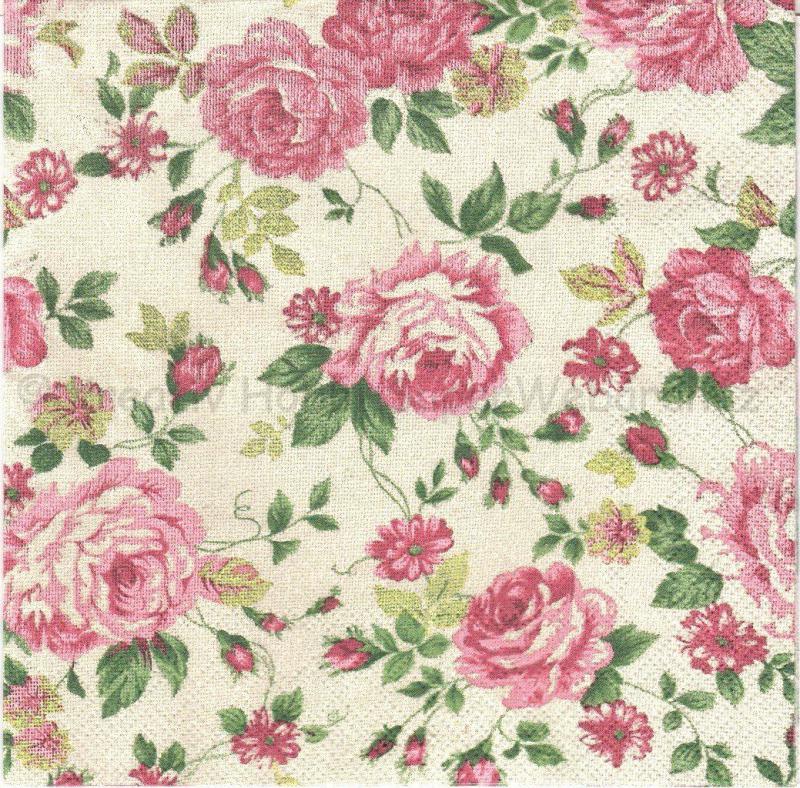 Szalvéta - rózsák - english Style Roses