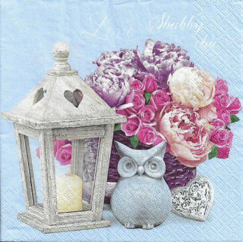 Szalvéta - Shabby-Chic lámpás
