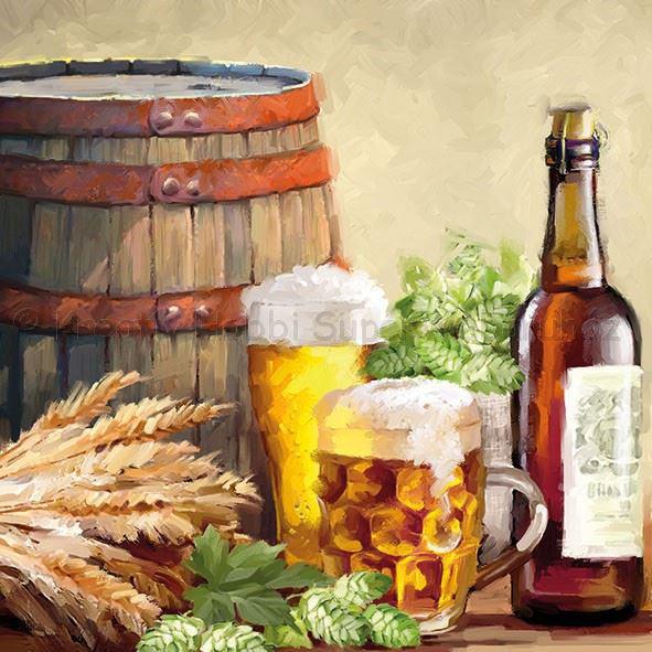 Szalvéta - sör és komló - Beer And Hops