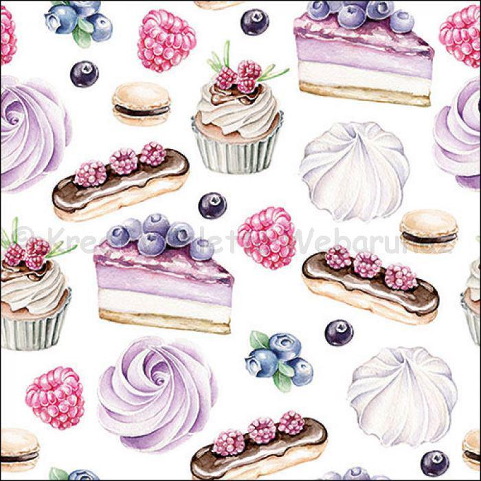 Szalvéta - sütemények, torták