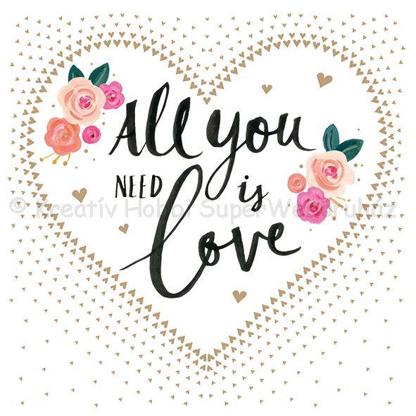 Szalvéta - szív, szeretet az amire szükséged van - All you need is Lov