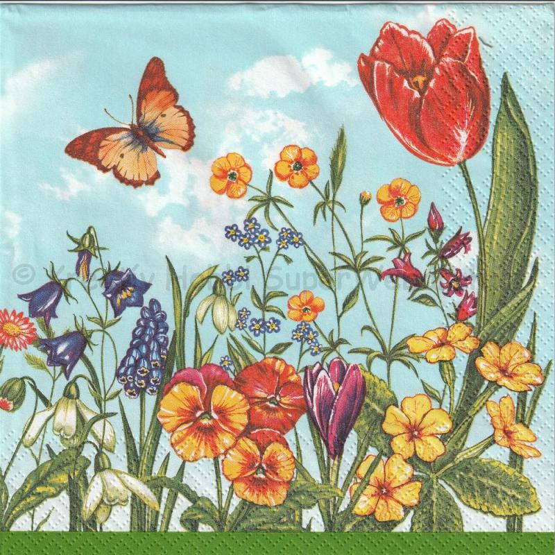 Szalvéta - tavaszi virágok