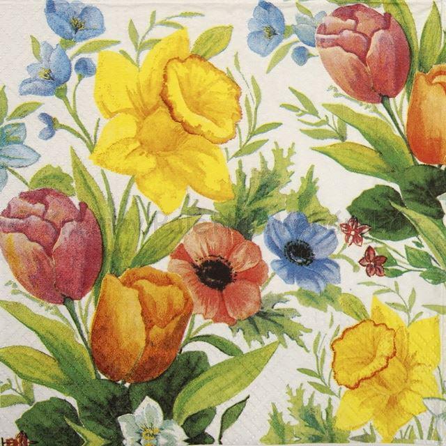 Szalvéta- tavaszi virágok