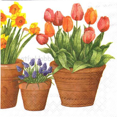 szalvéta - tavaszi virágok - Spring Flowers