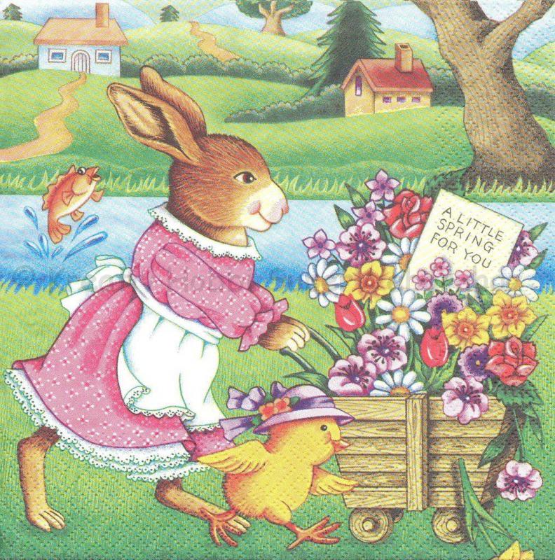 Szalvéta - tavaszt hozó nyuszi