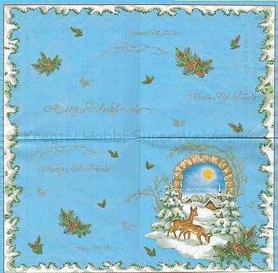 Szalvéta - téli táj őzikékkel