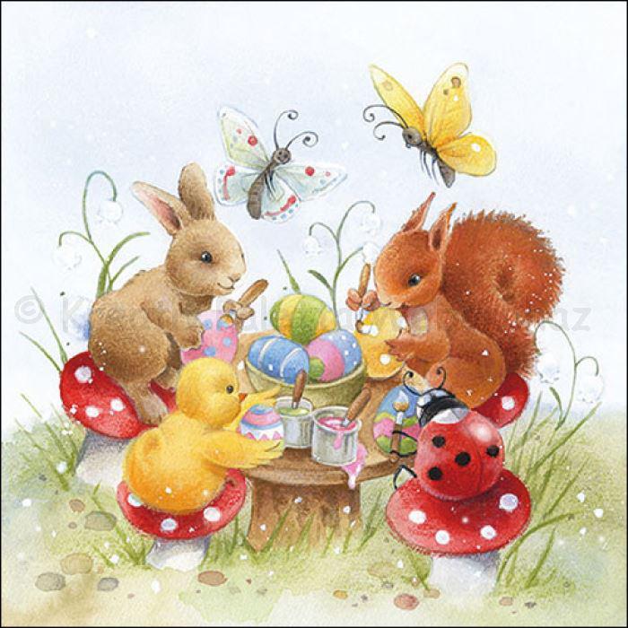 Szalvéta - tojásfestés