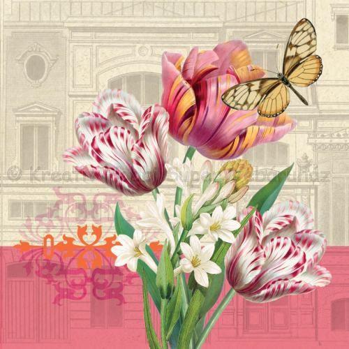 Szalvéta - tulipánok - Tulip Landscape