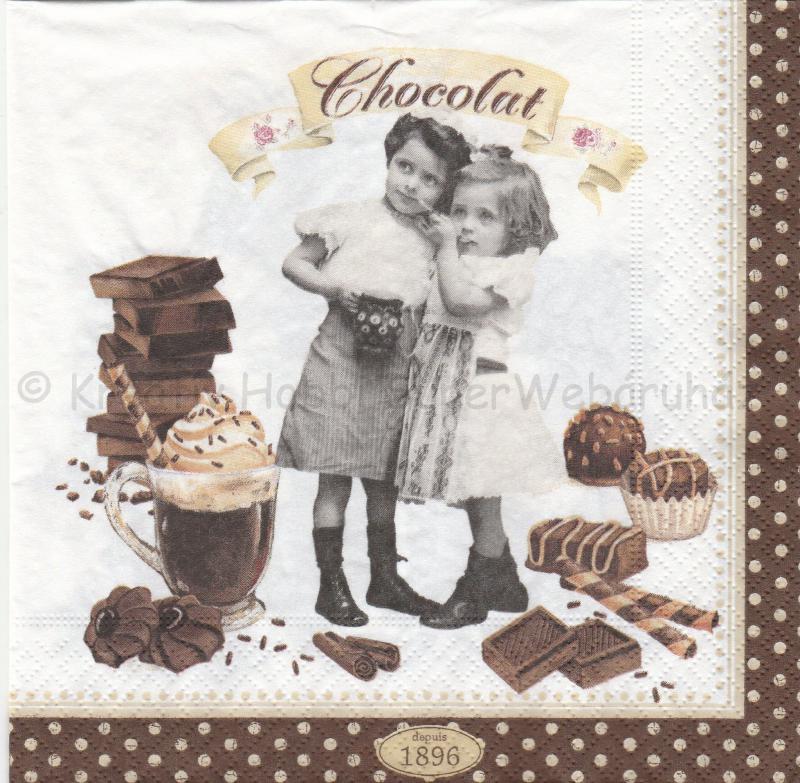 Szalvéta - vintage csokoládé