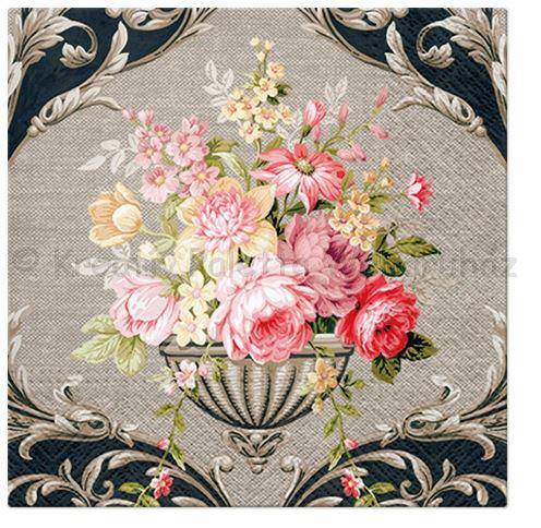 Szalvéta - virágcsokor kaspóban