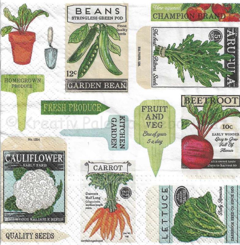 Szalvéta - zöldségek