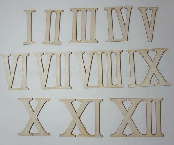 Számkészlet óralaphoz 5 cm - római számok