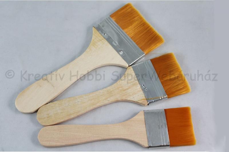 Széles laposecset szintetikus, 3 db-os készlet