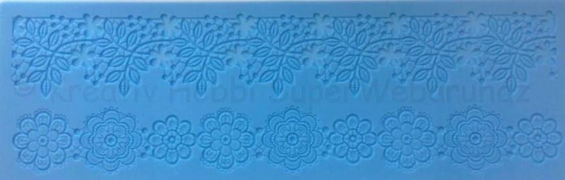 Szilikon öntőforma - csipke sorminta nagy méret