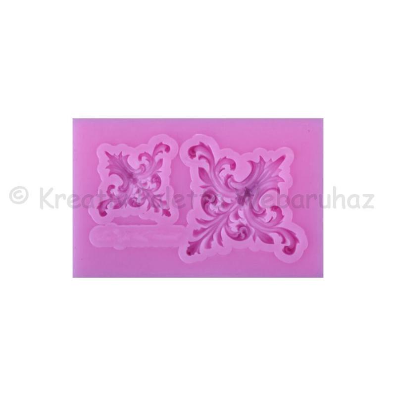 Szilikon öntőforma - díszítő minta 6,5 x 4 cm