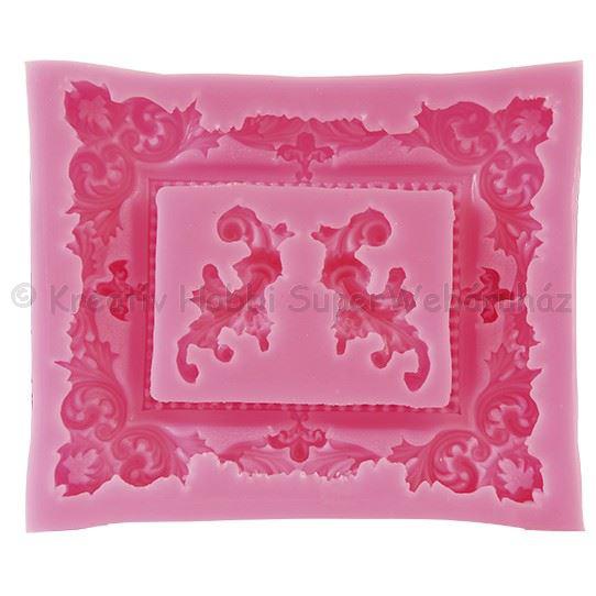Szilikon öntőforma - díszítő minta és keret