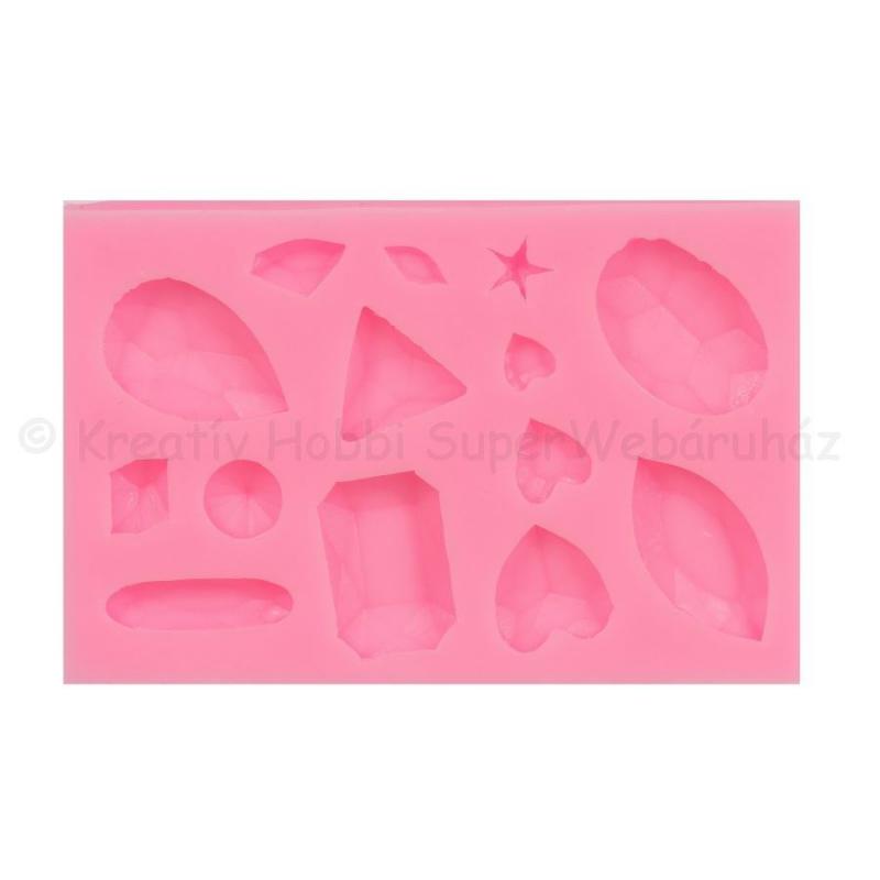 Szilikon öntőforma - ékkövek