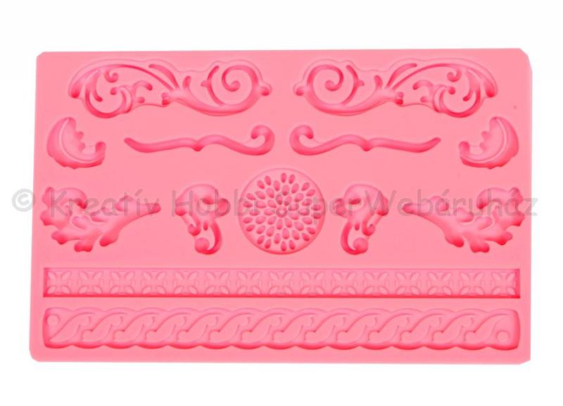 Szilikon öntőforma - inda és sor minták