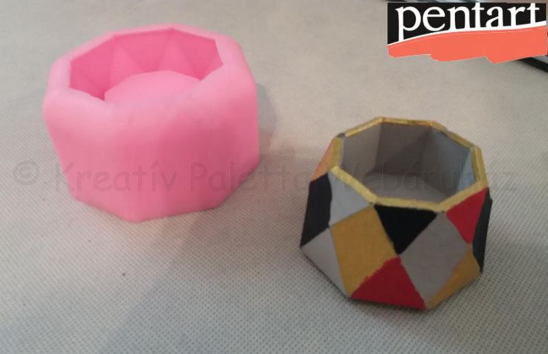 Szilikon öntőforma - szukkulenstartó 8 x 8 x 4,5 cm