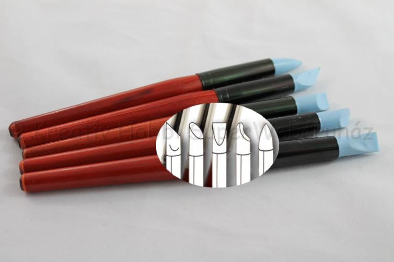 Szilikon végű ecsetkészlet, 5db-os