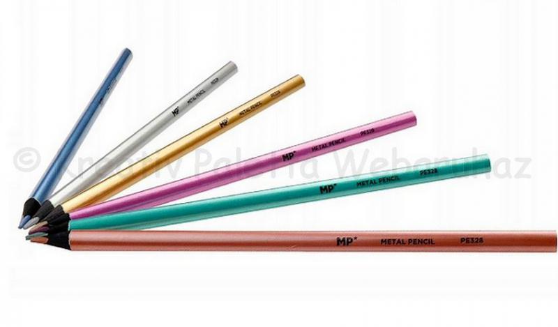 Színes ceruza készlet 6 db/cs - Metál színek